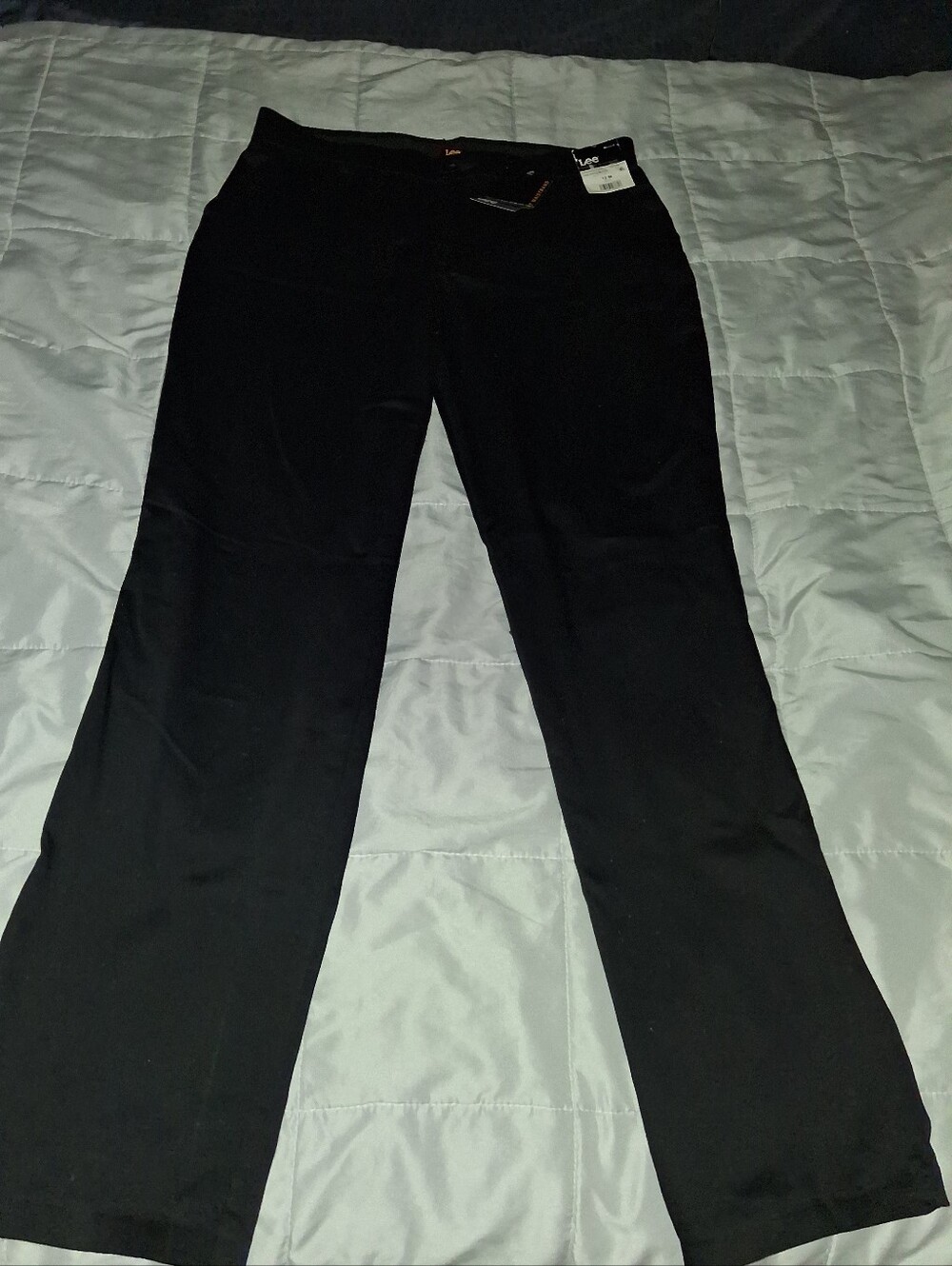 Lee Women's Comfort Waistband Straight Leg Dress Pants - Unionall Black - 12M